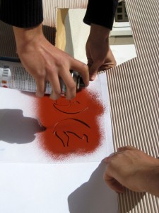 stenciling away