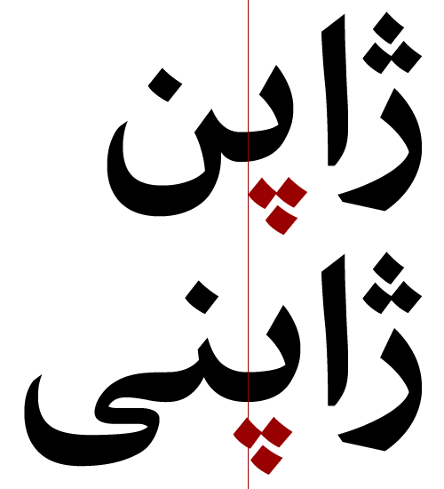 BBC Persian contextually sensitive dot positioning